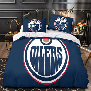 Edmonton Oilers Bedding Set Quilt Duvet Cover Without Filler