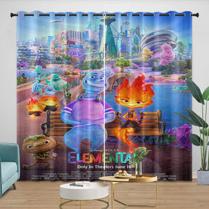 Elemental Curtains Blackout Window Drapes Room Decoration