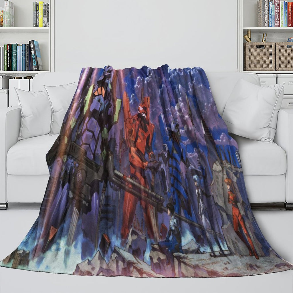 Evangelion Blanket Flannel Fleece Throw Room Decoration