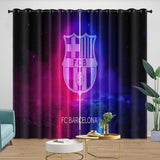 FC Barcelona Curtains Blackout Window Drapes Kids Room Decoration