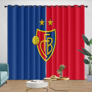 FC Basel Curtains Blackout Window Drapes Kids Room Decoration