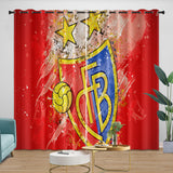 FC Basel Curtains Blackout Window Drapes Kids Room Decoration