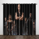 Fast & Furious 10 Fast X Curtains Pattern Blackout Window Drapes