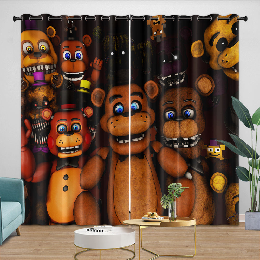 Five Nights At Freddys Curtains Room Decoration