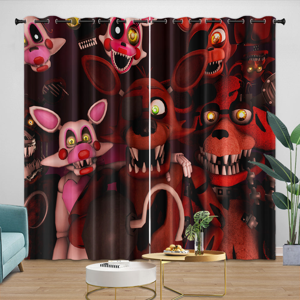Five Nights At Freddys Curtains Room Decoration