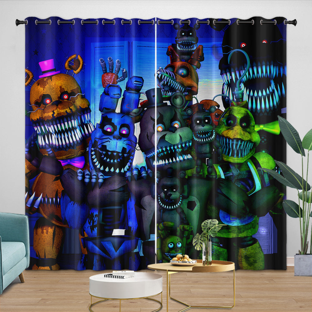 Game Five Nights At Freddys Curtains Blackout Window Drapes