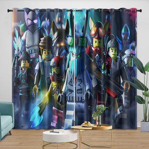 Game Pattren Roblox Curtains Blackout Window Drapes Room Decoration