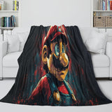 Game Super Mario Blanket Flannel Throw Kids Room Decoration