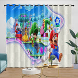 Game Super Mario Curtains Blackout Kids Room Window Drapes