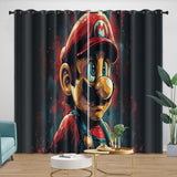Game Super Mario Curtains Blackout Kids Room Window Drapes
