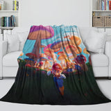 Game Super Mario Pattern Blanket Flannel Throw Kids Room Decoration