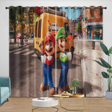 Game Super Mario Pattern Curtains Blackout Kids Room Window Drapes
