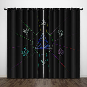 Game The Legend of Zelda Curtains Pattern Blackout Window Drapes