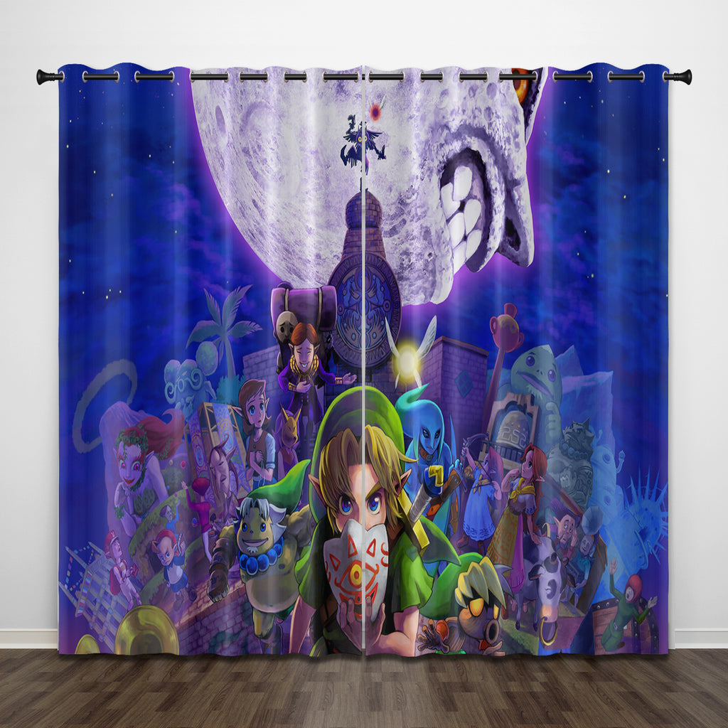 The Legend of Zelda Curtains Pattern Blackout Window Drapes