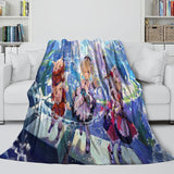 Genshin Impact Blanket Flannel Fleece Pattern Throw Room Decoration