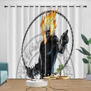 Ghost Rider Curtains Blackout Window Drapes Room Decoration