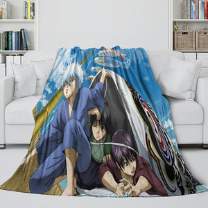 Gintama Blanket Flannel Fleece Throw Room Decoration