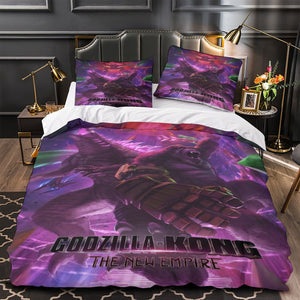 Godzilla X Kong The New Empire Bedding Set Duvet Cover Without Filler
