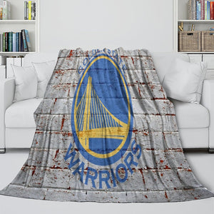 Golden State Warriors Blanket Flannel Fleece Throw Room Decoration