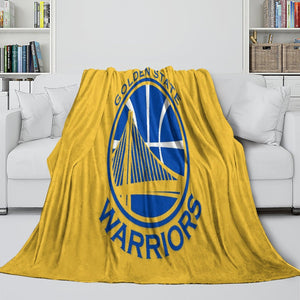 Golden State Warriors Blanket Flannel Fleece Throw Room Decoration