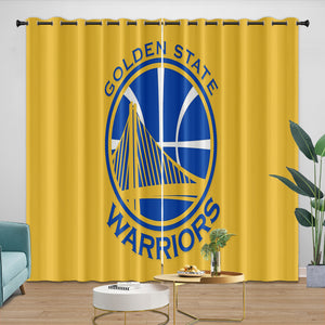 Golden State Warriors Curtains Blackout Window Drapes Room Decoration