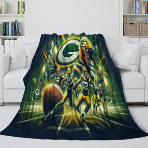Green Bay Packers Blanket Flannel Fleece Throw Room Decoration