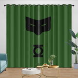 Green Lantern Curtains Pattern Blackout Window Drapes