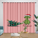 Grinch Curtains Blackout Window Drapes Room Decoration