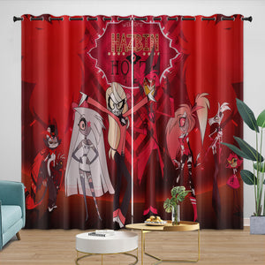Hazbin Hotel Curtains Blackout Window Drapes
