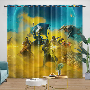 Helldivers 2 Curtains Blackout Window Drapes