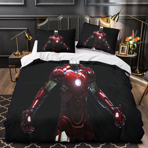 Iron Man Duvet Cover Kids Room Bedding Set Without Filler