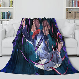 Jujutsu Kaisen Blanket Flannel Throw Kids Room Decoration