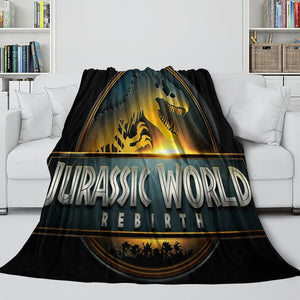 Jurassic World Rebirth Blanket Flannel Throw Room Decoration