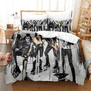 KISS Band Bedding Set Pattern Quilt Cover Without Filler