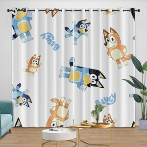 Kids Room Decoration Bluey Curtains Blackout Window Drapes