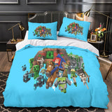 Kids bed Minecraft Bedding Set Pattern Quilt Duvet Cover Without Filler