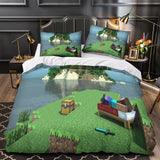 Kids bed Minecraft Bedding Set Pattern Quilt Duvet Cover Without Filler