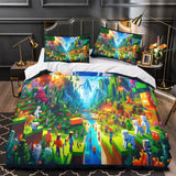Kids bed Minecraft Bedding Set Pattern Quilt Duvet Cover Without Filler