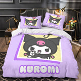 Kuromi Bedding Set Pattern Quilt Duvet Cover Without Filler