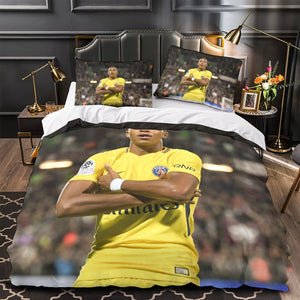 Kylian Mbappé Pattern Bedding Set Quilt Cover Without Filler