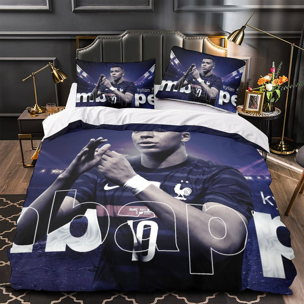Kylian Mbappé Pattern Bedding Set Quilt Cover Without Filler