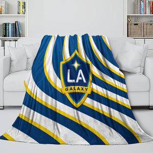 LA Galaxy Blanket Flannel Fleece Throw Room Decoration
