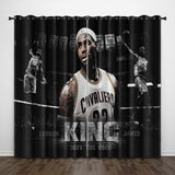 LeBron James LBJ Curtains Pattern Blackout Window Drapes