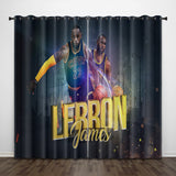 LeBron James LBJ Curtains Pattern Blackout Window Drapes