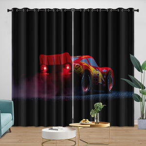 Lightning McQueen Curtains Blackout Window Drapes