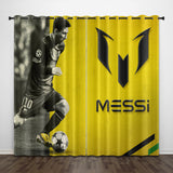 Lionel Messi Curtains Pattern Blackout Window Drapes