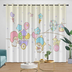 Little Twin Stars Curtains Blackout Window Drapes Room Decoration