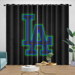 Los Angeles Dodgers Curtains Blackout Window Drapes Kids Room Decoration
