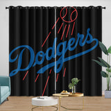Los Angeles Dodgers Curtains Blackout Window Drapes Kids Room Decoration