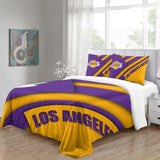 Los Angeles Lakers Bedding Set Pattern Quilt Duvet Cover